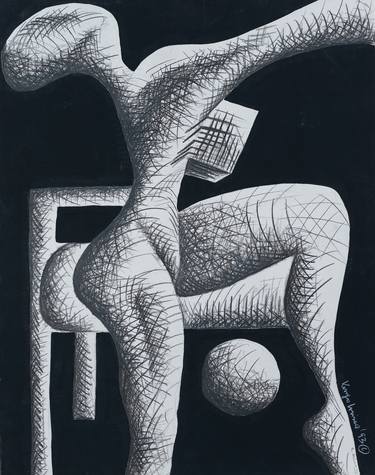 Print of Abstract Body Drawings by Kinga Lorincz