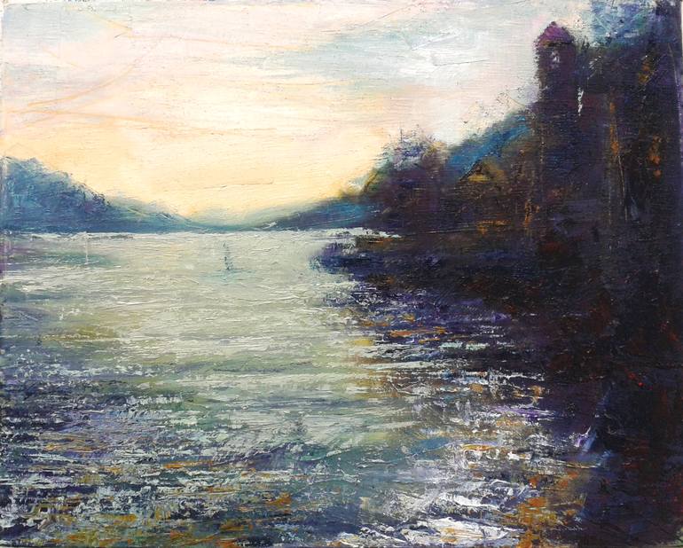 Light on the lake Painting by Massimiliano Malimpensa | 