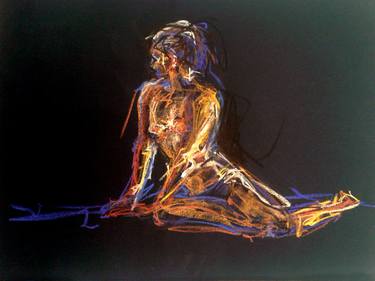 Original Expressionism Nude Drawings by Massimiliano Malimpensa