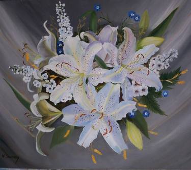 Original Fine Art Floral Paintings by Nan Spurway