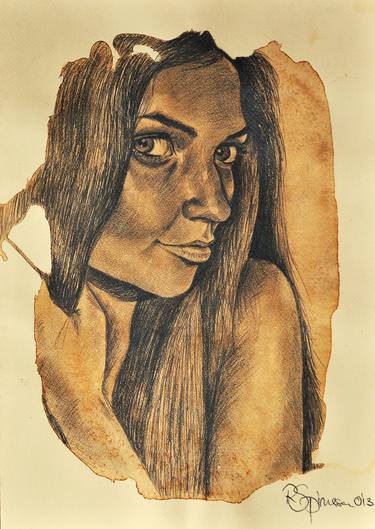 Print of Portrait Drawings by Josefa Nescu