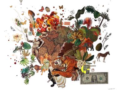 Original Illustration Botanic Collage by Wibke Brode