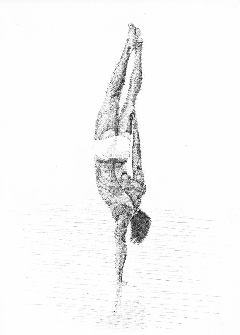 Download Get Here How To Draw A Gymnast Doing A Handstand Step By ...