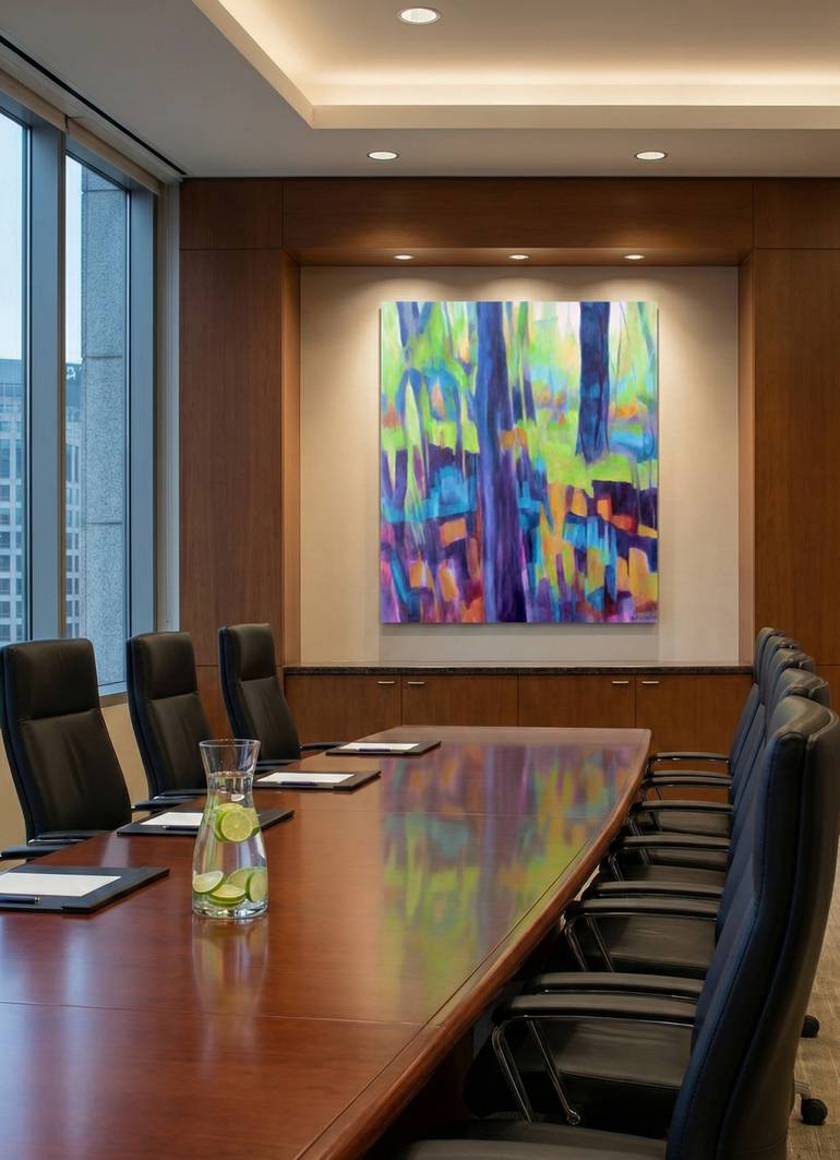 Original Abstract Expressionism Nature Painting by Sylvie Moncion