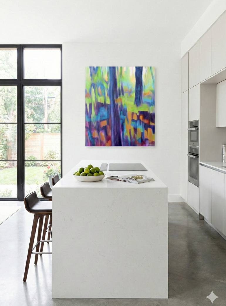 Original Abstract Expressionism Nature Painting by Sylvie Moncion