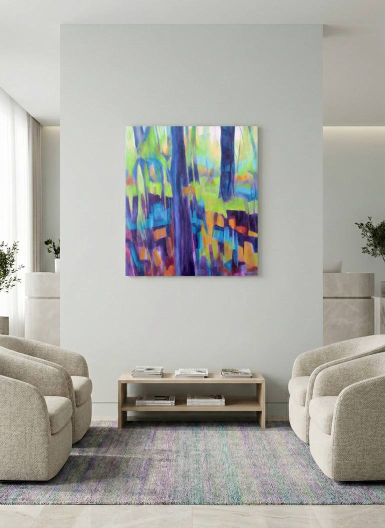 Original Abstract Expressionism Nature Painting by Sylvie Moncion