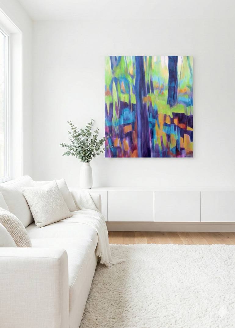 Original Abstract Expressionism Nature Painting by Sylvie Moncion