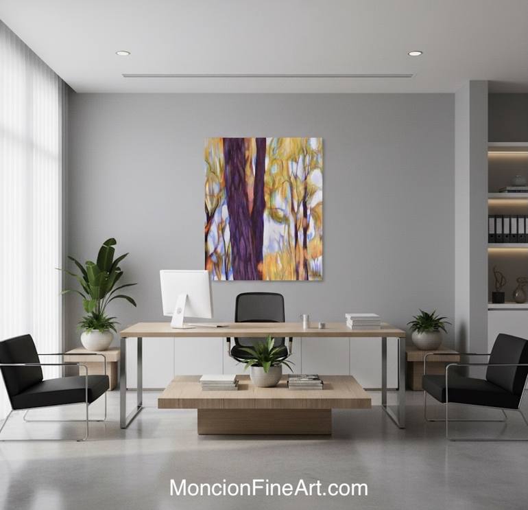 Original Abstract Expressionism Landscape Painting by Sylvie Moncion