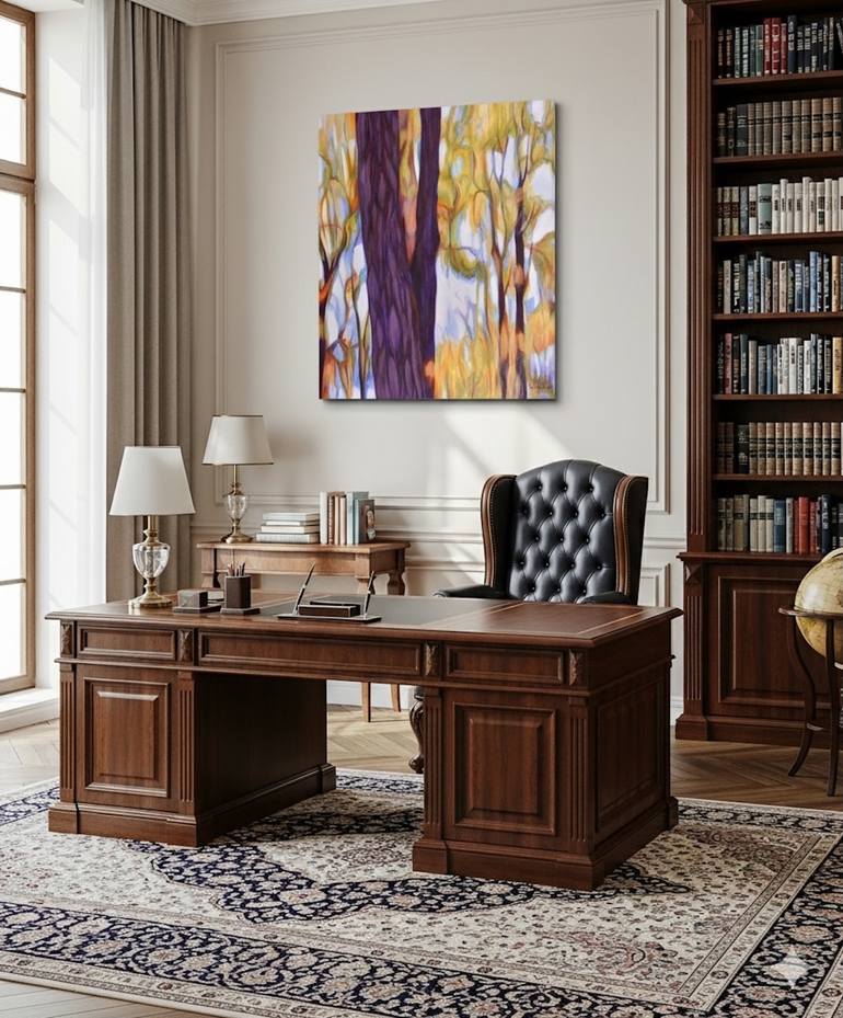 Original Abstract Expressionism Landscape Painting by Sylvie Moncion