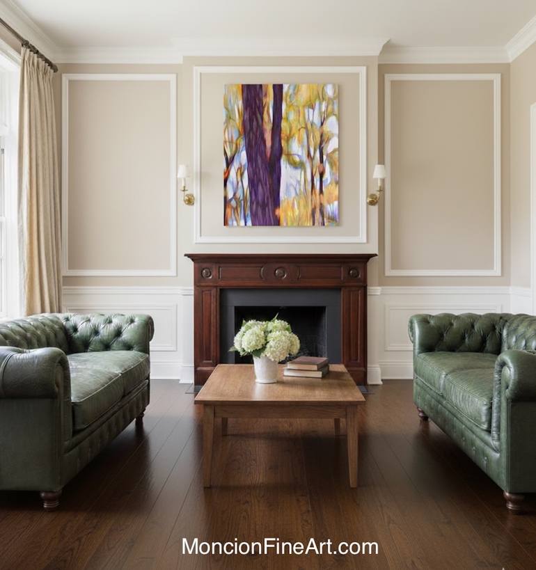 Original Abstract Expressionism Landscape Painting by Sylvie Moncion