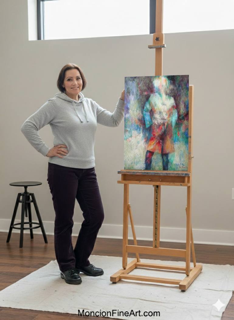 Original Abstract Expressionism Fashion Painting by Sylvie Moncion