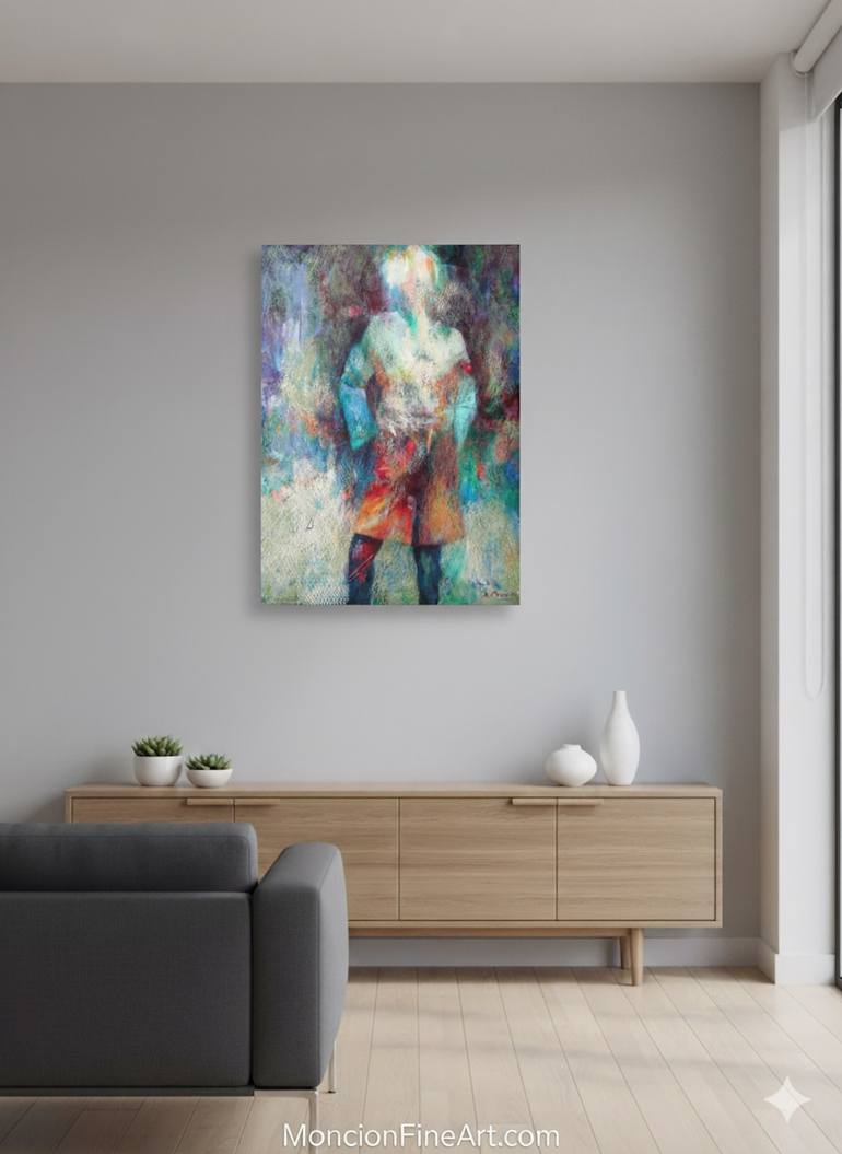 Original Abstract Expressionism Fashion Painting by Sylvie Moncion