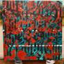 Painting under construction in studio