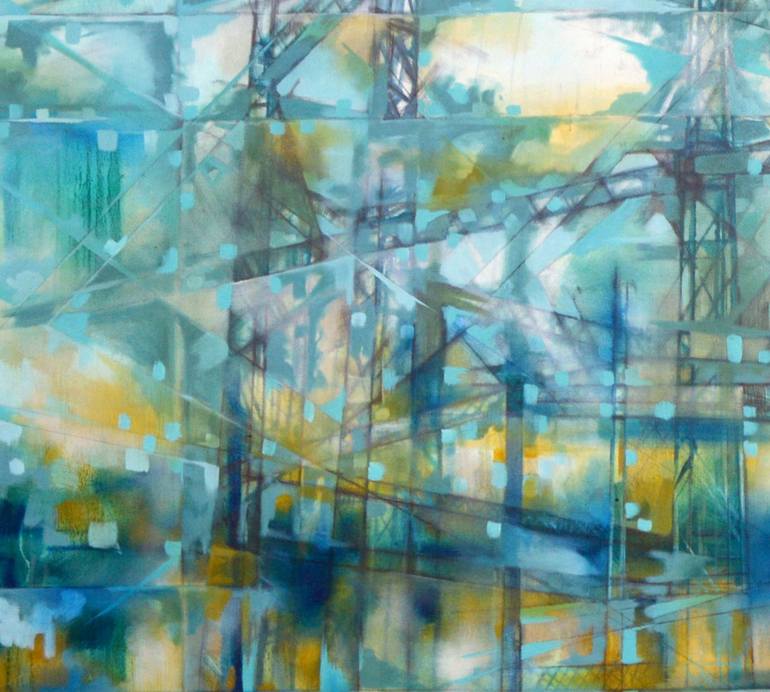 Original Abstract Expressionism Architecture Painting by Tracy Sweeney