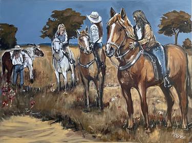Original Figurative Horse Paintings by Roy Brash