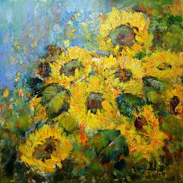 Original Expressionism Floral Paintings by Gitta Landgraf