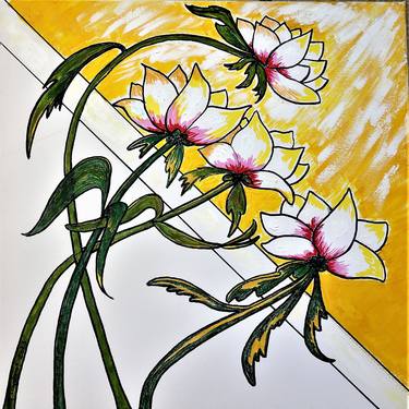 Original Modern Floral Paintings by Gitta Landgraf