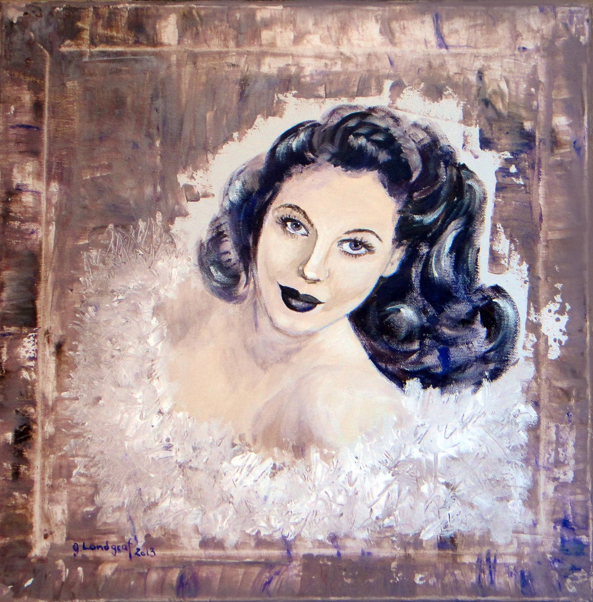 Ava Gardner At the Beginning Painting by Gitta Landgraf