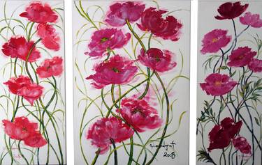 Original Floral Paintings by Gitta Landgraf