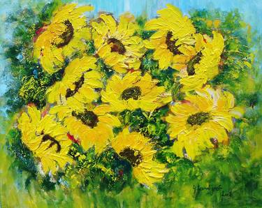 Original Impressionism Floral Paintings by Gitta Landgraf
