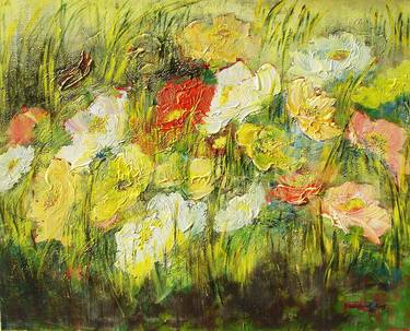 Print of Impressionism Floral Paintings by Gitta Landgraf
