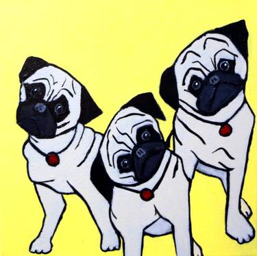 Print of Pop Art Dogs Paintings by Katy Hawk