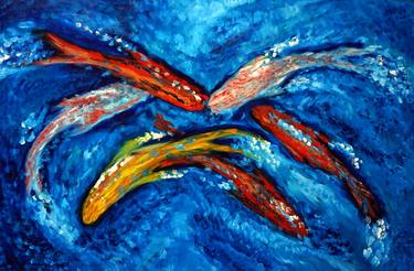 Original Impressionism Fish Paintings by Katy Hawk