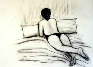 Original Figurative Women Drawings by Katy Hawk