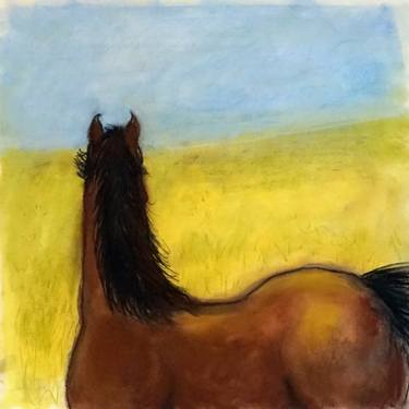 Print of Abstract Expressionism Horse Drawings by Katy Hawk
