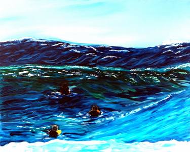 Print of Impressionism Seascape Paintings by Katy Hawk