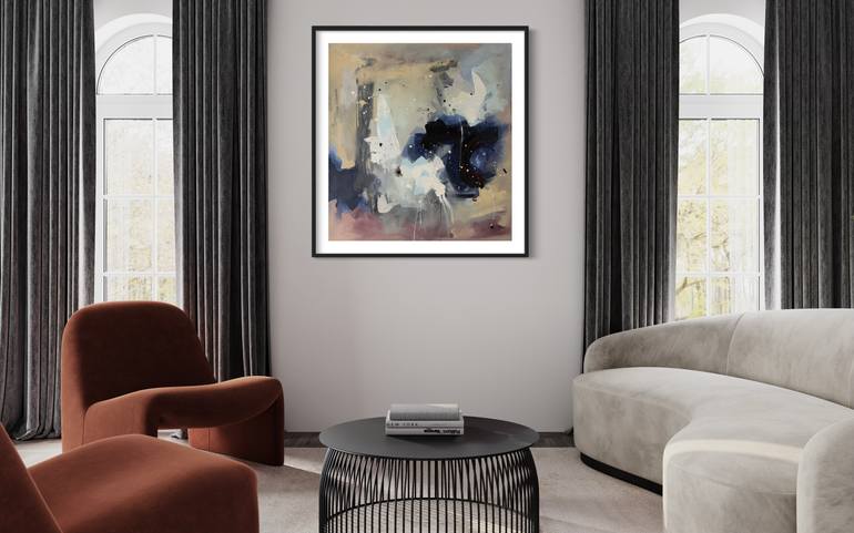 Original Abstract Expressionism Abstract Painting by Rodrigue Semabia