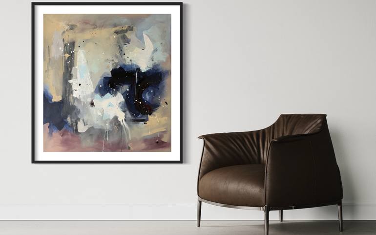 Original Abstract Expressionism Abstract Painting by Rodrigue Semabia