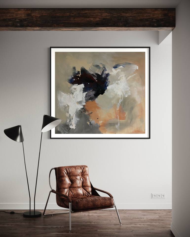 Original Abstract Expressionism Abstract Painting by Rodrigue Semabia