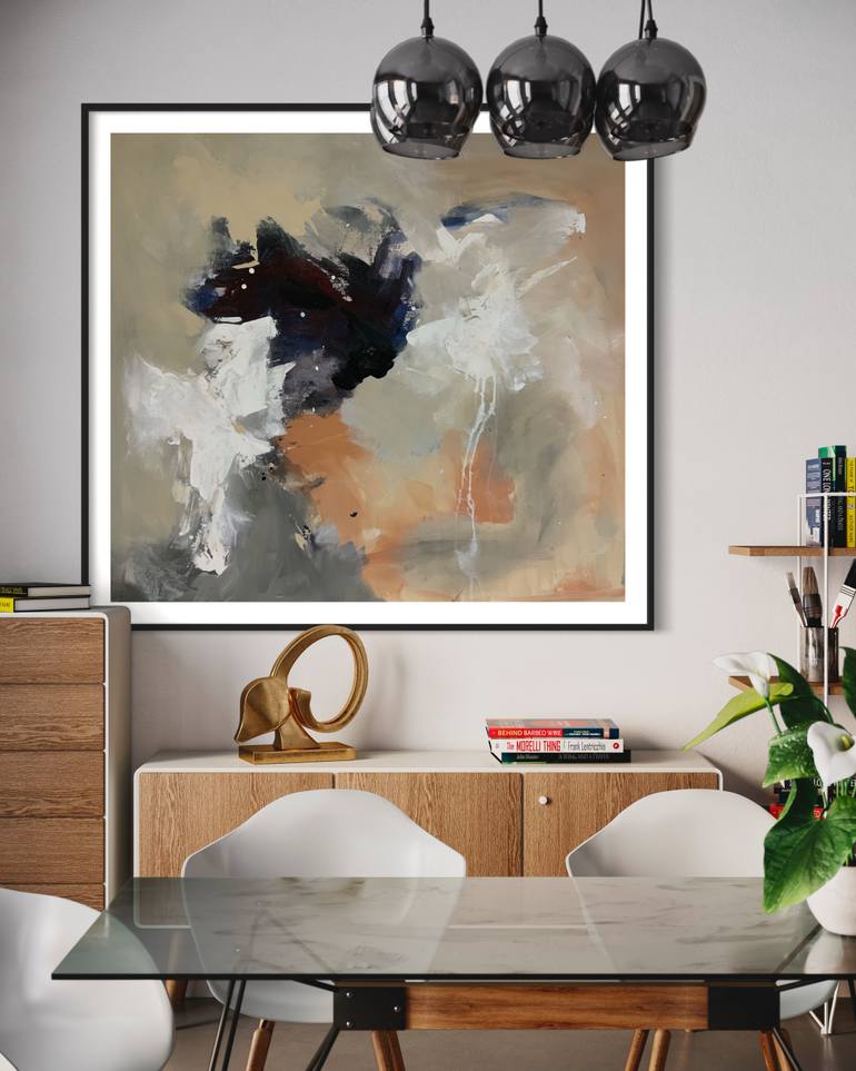 Original Abstract Expressionism Abstract Painting by Rodrigue Semabia