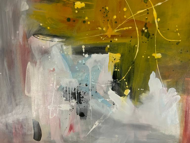 Original Abstract Expressionism Abstract Painting by Rodrigue Semabia