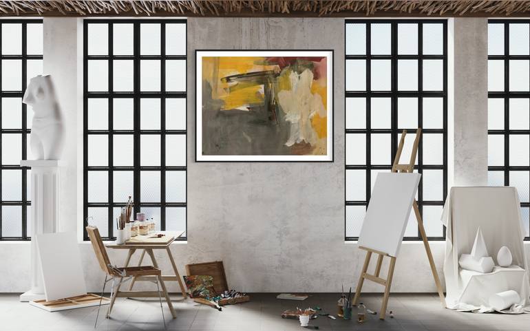 Original Abstract Expressionism Abstract Painting by Rodrigue Semabia