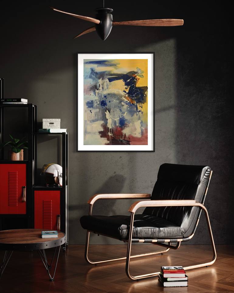 Original Abstract Expressionism Abstract Painting by Rodrigue Semabia