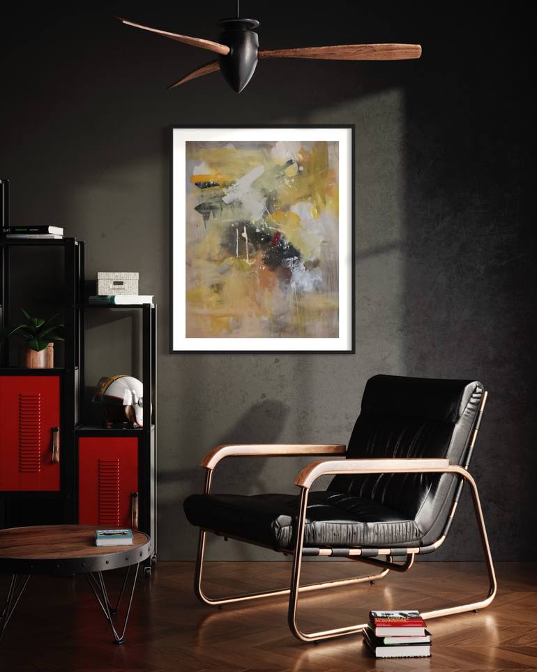 Original Abstract Expressionism Abstract Painting by Rodrigue Semabia