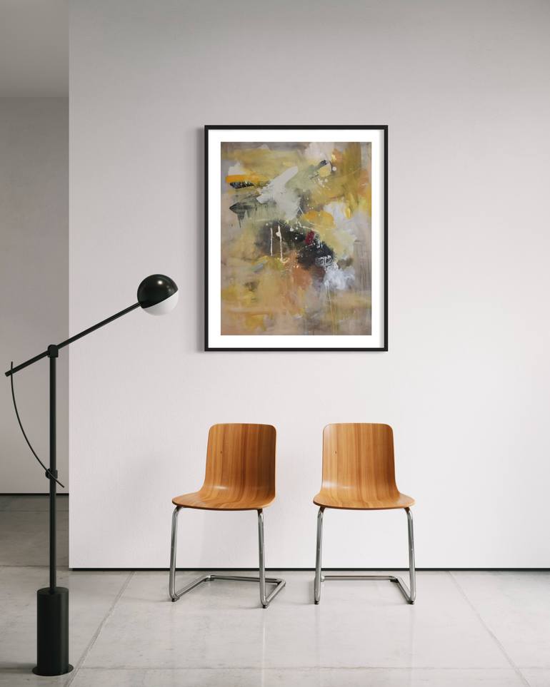 Original Abstract Expressionism Abstract Painting by Rodrigue Semabia