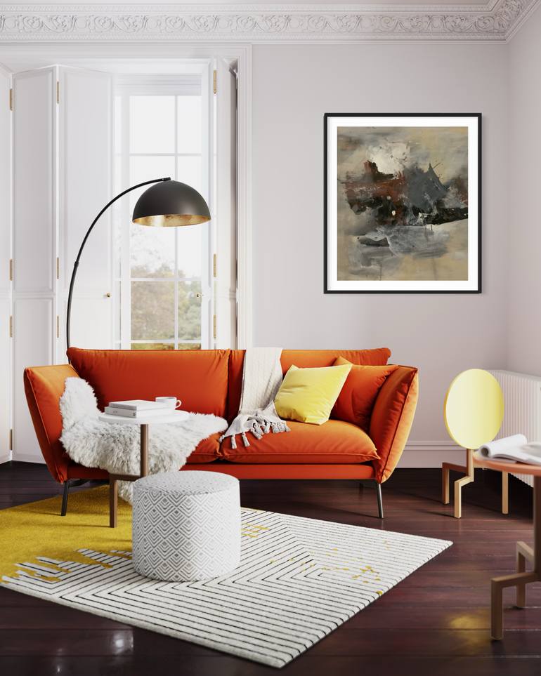 Original Abstract Expressionism Abstract Painting by Rodrigue Semabia
