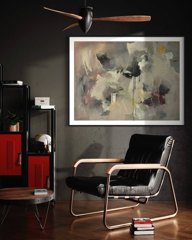 Original Abstract Expressionism Abstract Painting by Rodrigue Semabia