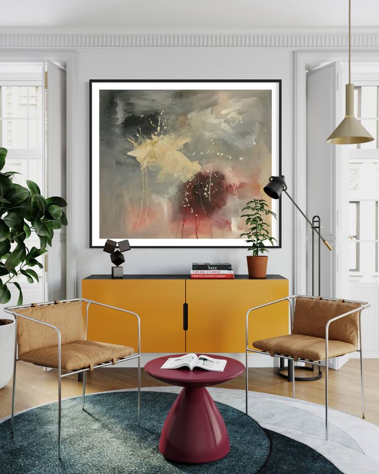 Original Abstract Expressionism Abstract Painting by Rodrigue Semabia