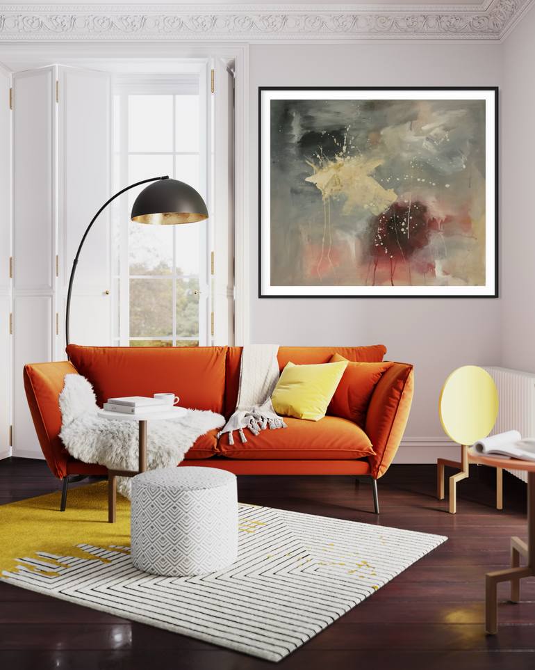 Original Abstract Expressionism Abstract Painting by Rodrigue Semabia