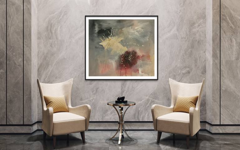 Original Abstract Expressionism Abstract Painting by Rodrigue Semabia