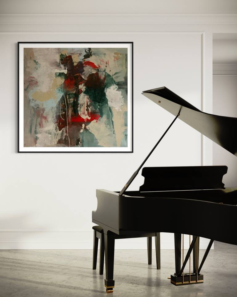 Original Abstract Expressionism Abstract Painting by Rodrigue Semabia