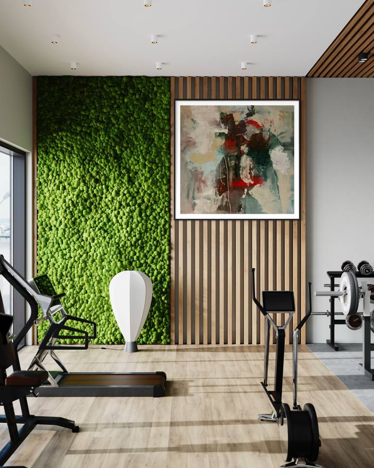 Original Abstract Expressionism Abstract Painting by Rodrigue Semabia