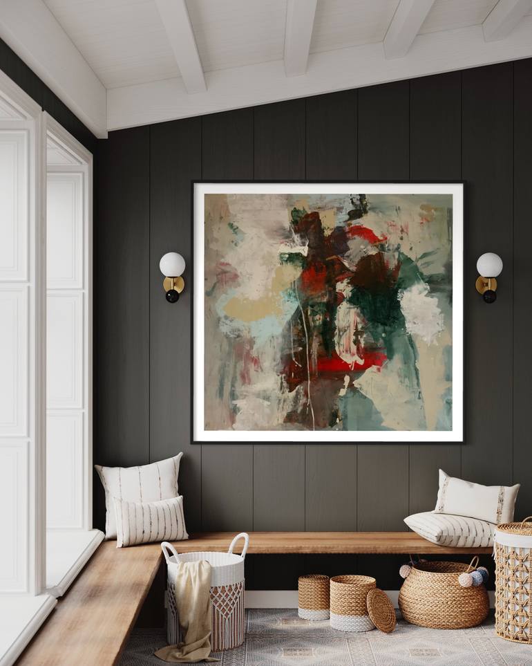 Original Abstract Expressionism Abstract Painting by Rodrigue Semabia