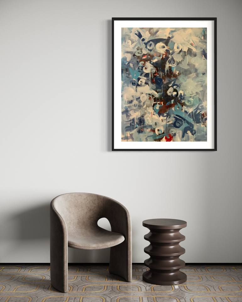 Original Abstract Expressionism Abstract Painting by Rodrigue Semabia