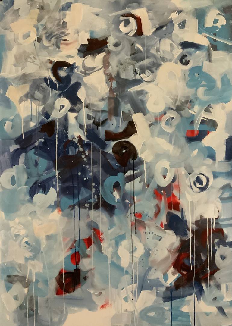 Print of Abstract Expressionism Abstract Paintings by Rodrigue Semabia