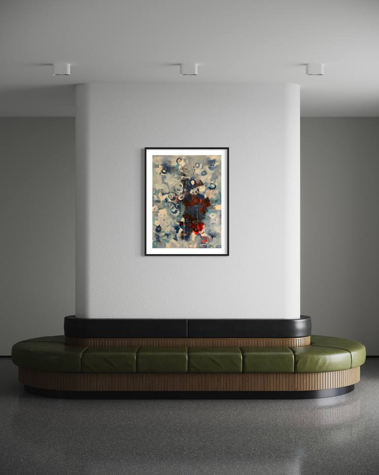 Original Abstract Expressionism Abstract Painting by Rodrigue Semabia